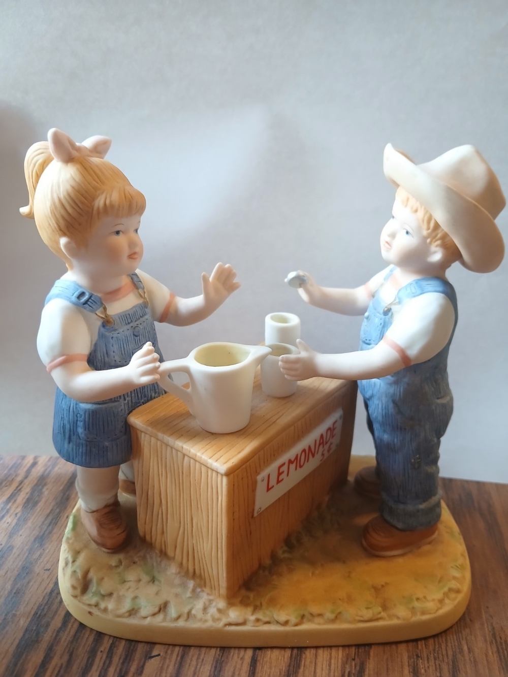 Vintage HOMCO Denim Days “Fresh Lemonade” Figurine #15351-99 – 1999